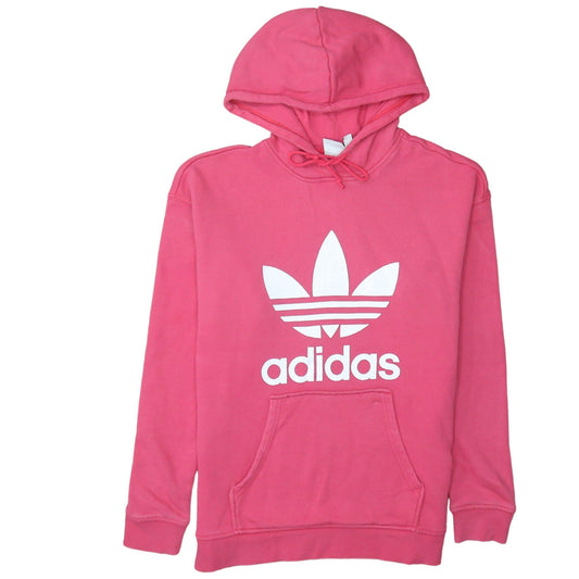 Womens UK Size 10 adidas Pink Pullover Hoodie