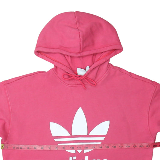 Womens UK Size 10 adidas Pink Pullover Hoodie