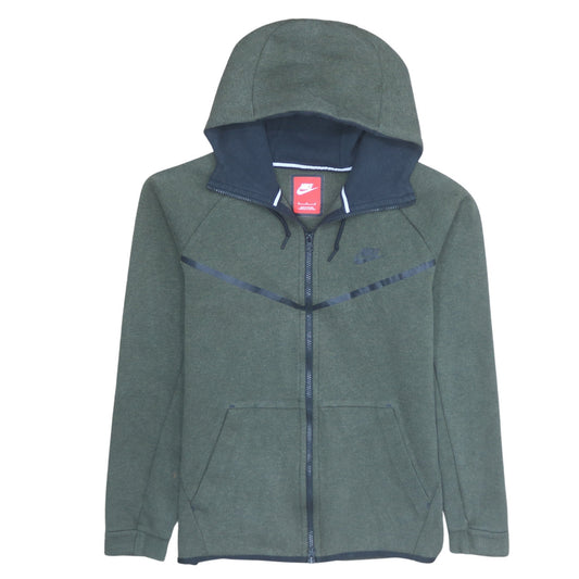 Mens UK Size M Nike Green Full Zip Hoodie