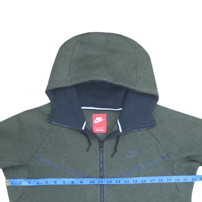 Mens UK Size M Nike Green Full Zip Hoodie