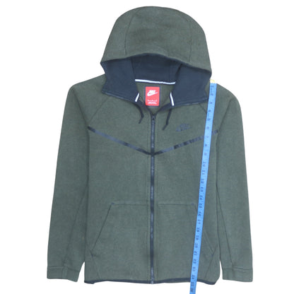 Mens UK Size M Nike Green Full Zip Hoodie