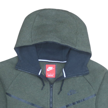 Mens UK Size M Nike Green Full Zip Hoodie