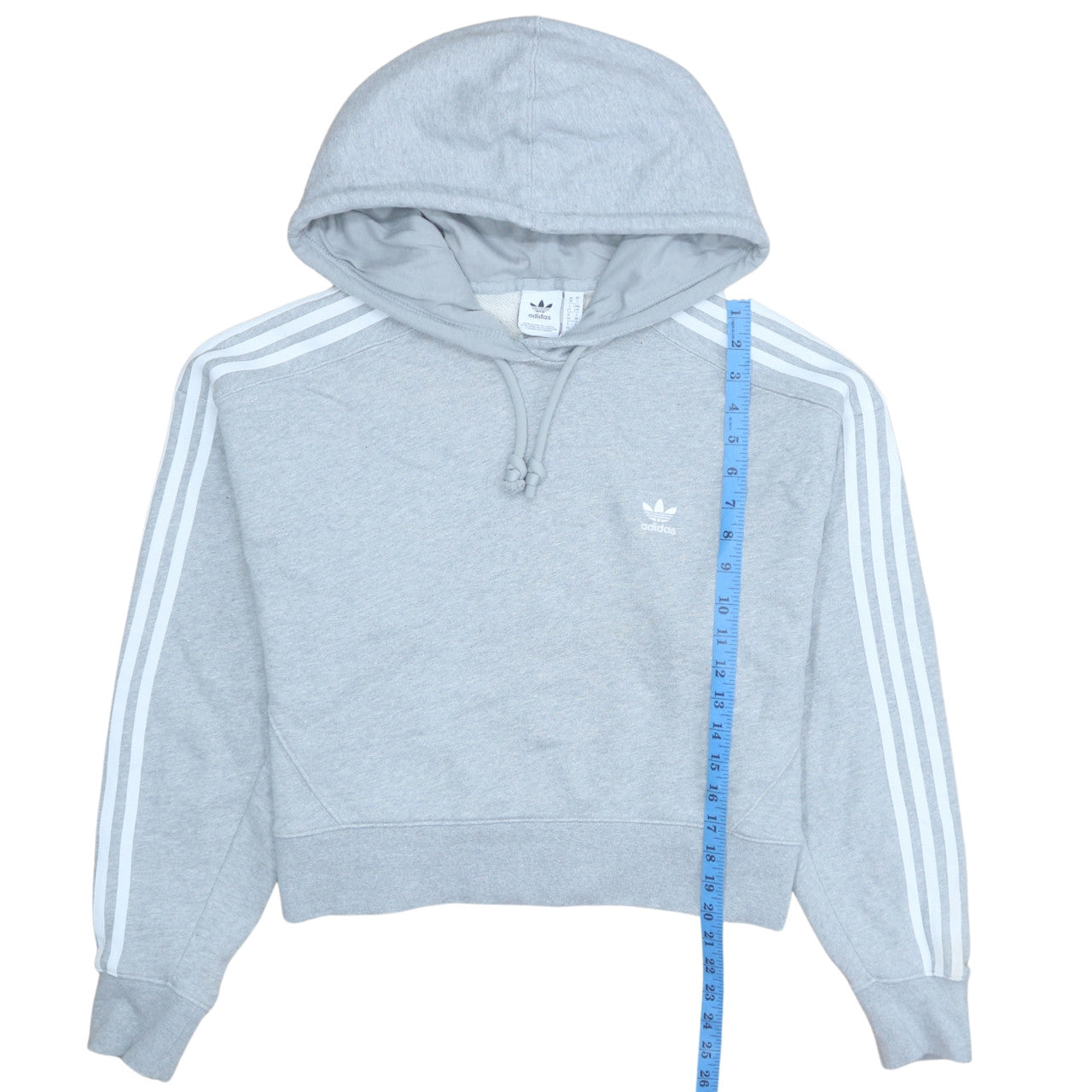 Womens UK Size 10 adidas Grey Pullover Hoodie