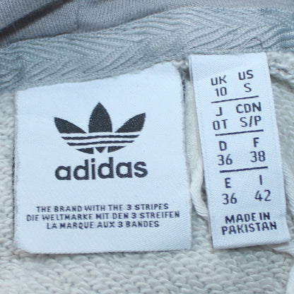 Womens UK Size 10 adidas Grey Pullover Hoodie