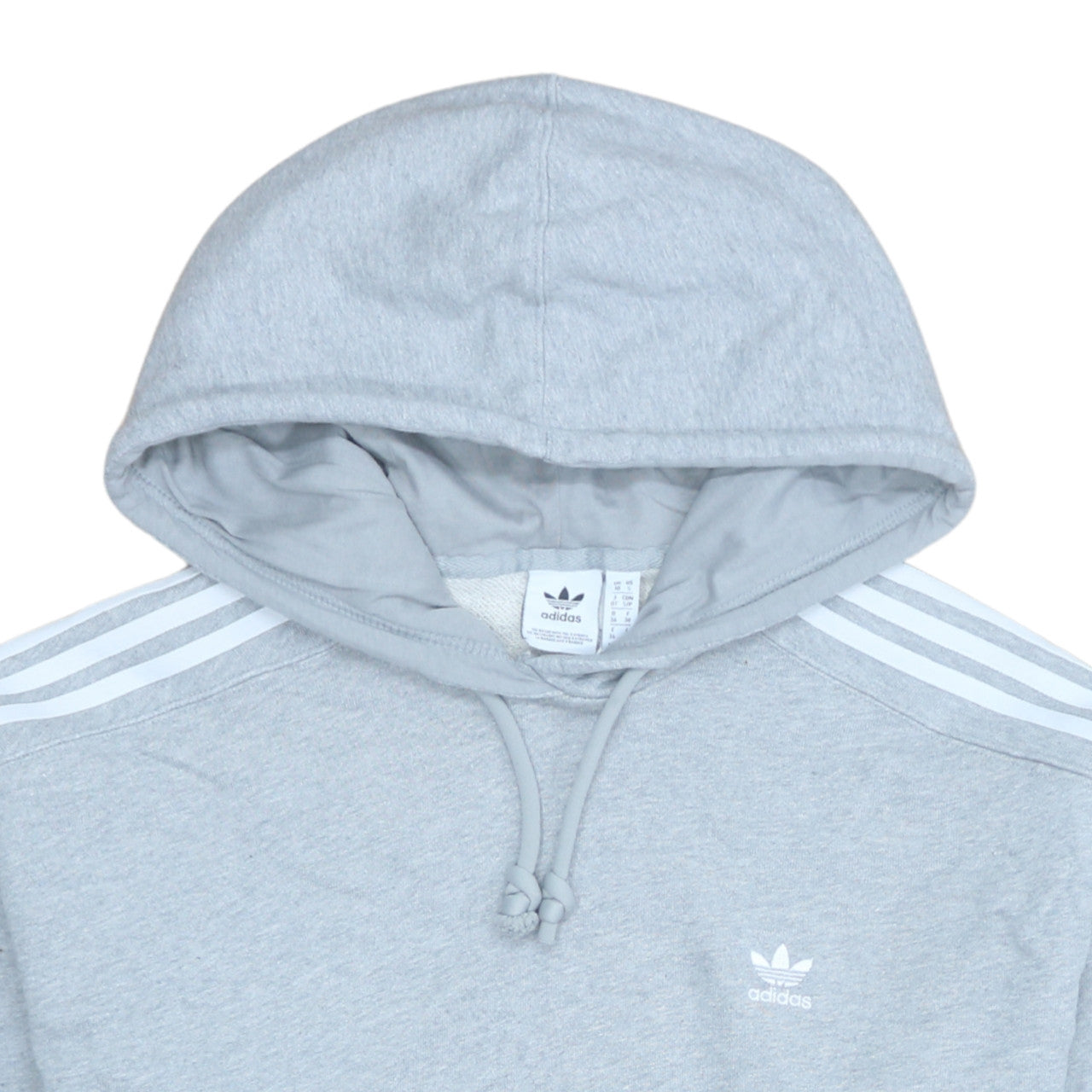Womens UK Size 10 adidas Grey Pullover Hoodie