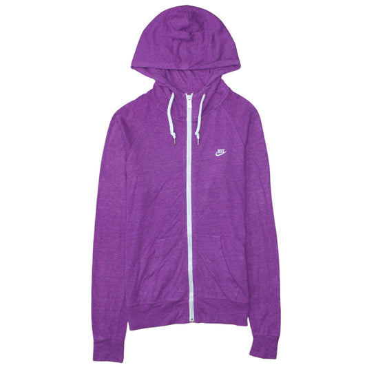 Womens UK Size S Nike Purple Full Zip Hoodie