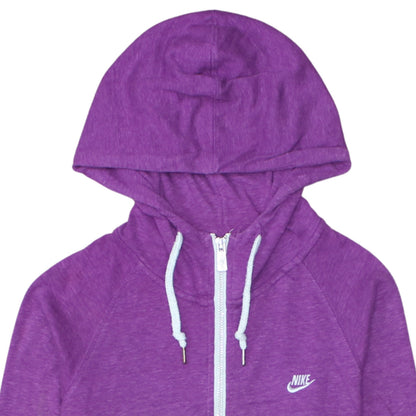 Womens UK Size S Nike Purple Full Zip Hoodie