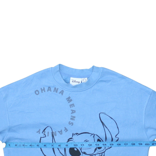 Womens UK Size XS Disney Blue Pullover Sweatshirt