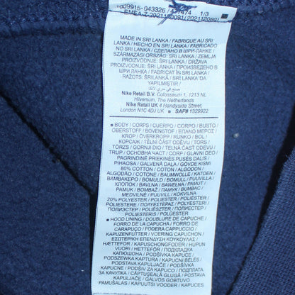 Mens UK Size XL Nike Blue Pullover Hoodie
