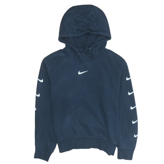 Womens UK Size L Nike Blue Pullover Hoodie