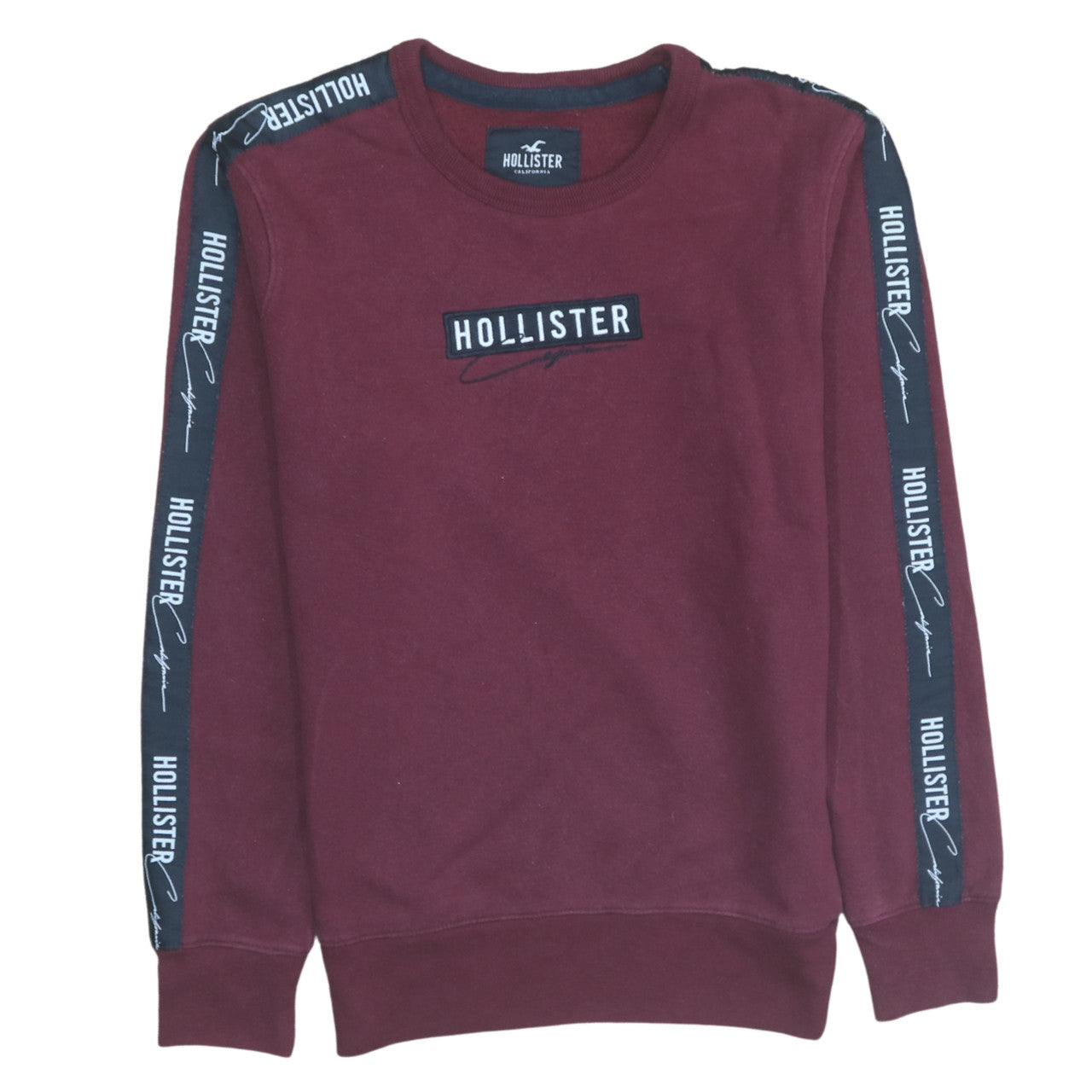 Mens UK Size XS Hollister Red Pullover Sweatshirt