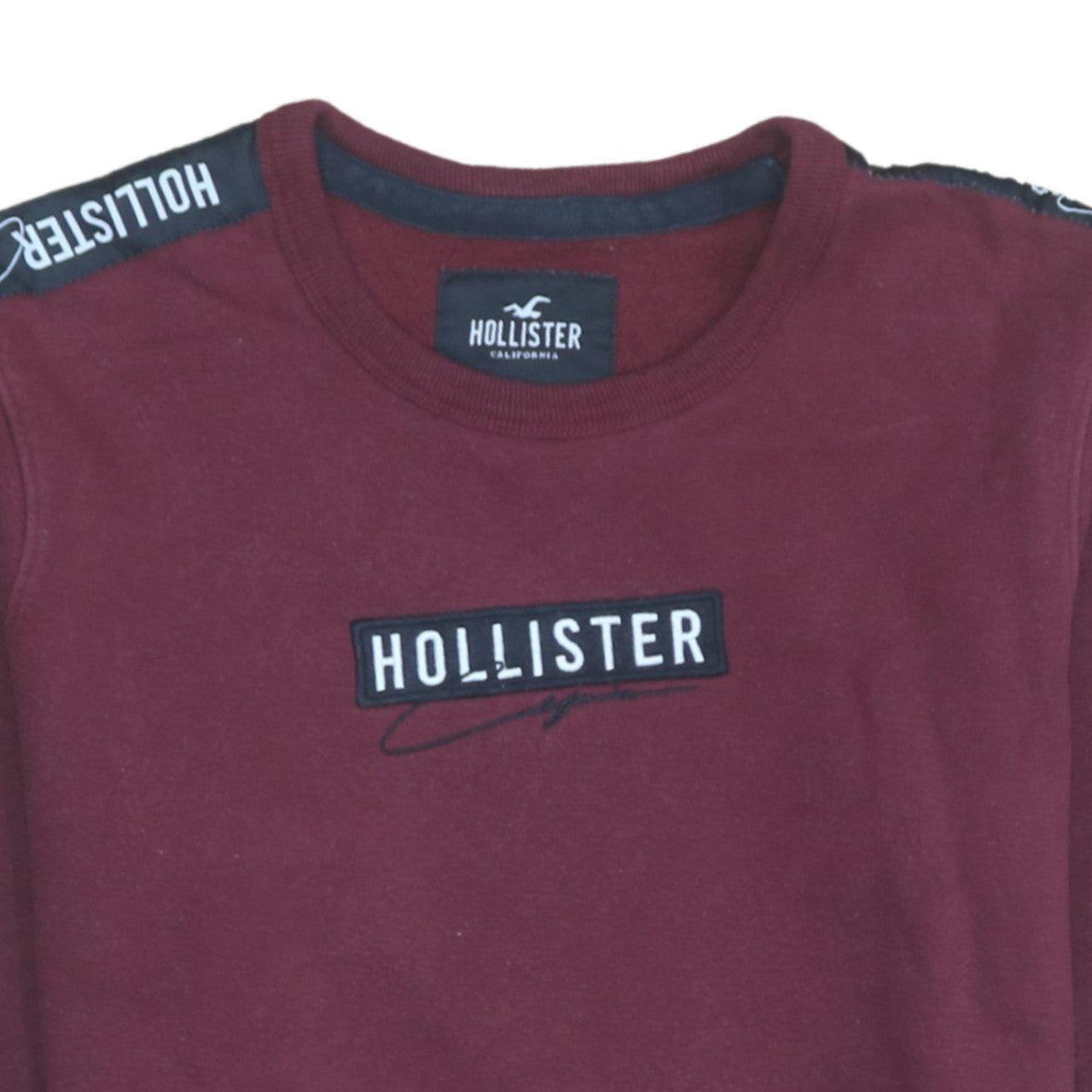 Mens UK Size XS Hollister Red Pullover Sweatshirt