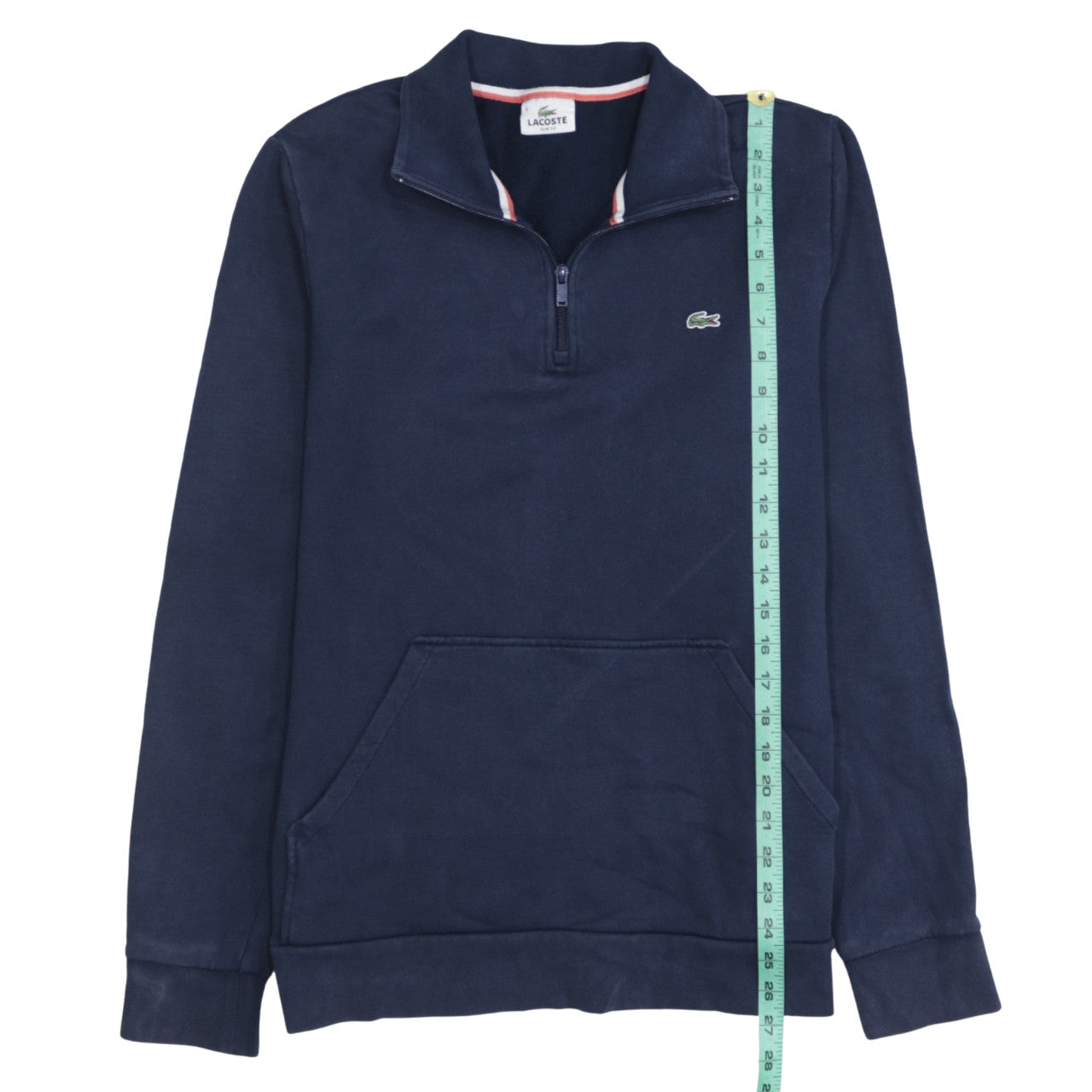 Mens UK Size XL Lacoste Blue Henley Sweatshirt