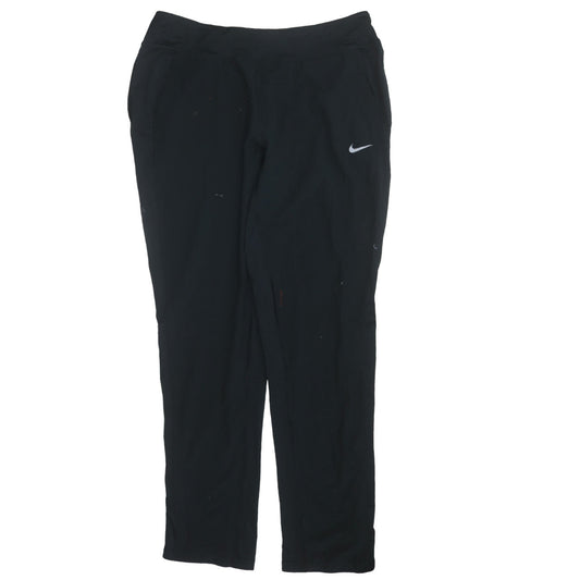 Womens UK Size L Nike Slim Fit Track Pants Black Trousers