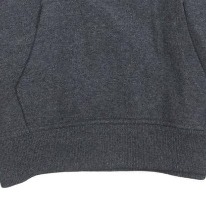 The North Face Boys Grey Pullover Hoodie L Logo Graphic Cotton Blend