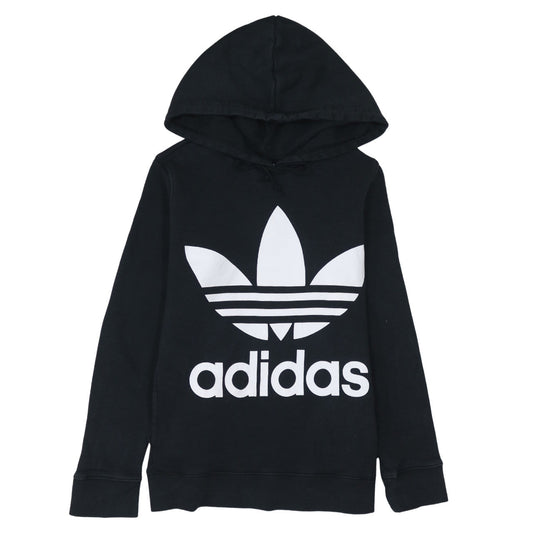 Womens UK Size 8 adidas Black Pullover Hoodie