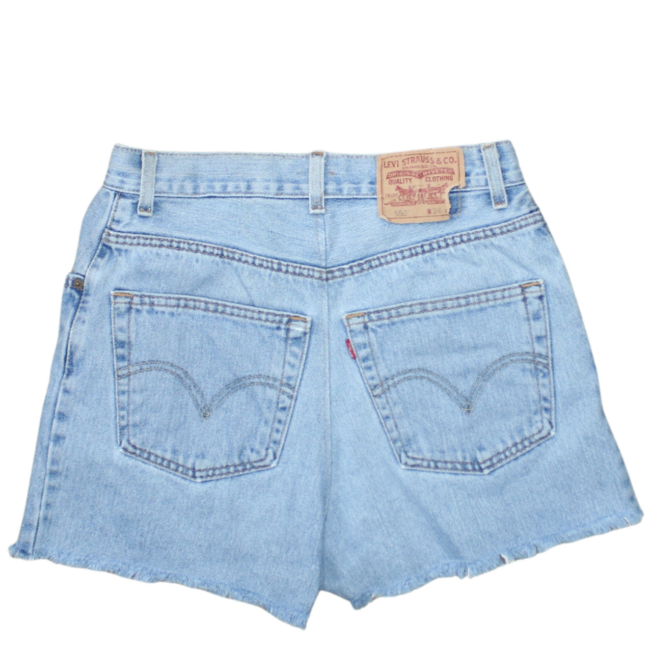 Womens UK Size M Levi's Relaxed Fit Cut-Off Shorts
