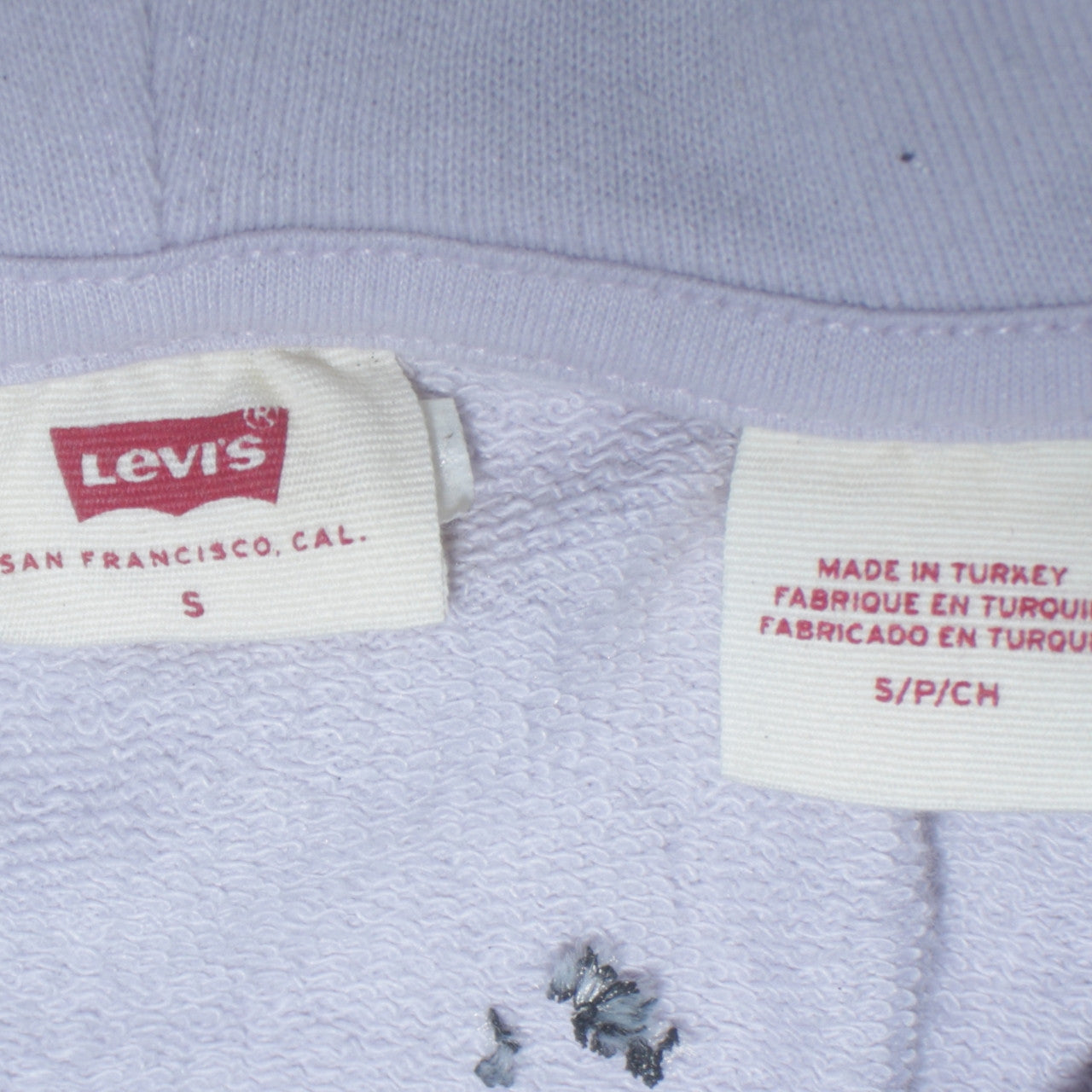 Womens UK Size S Levi's White Pullover Hoodie
