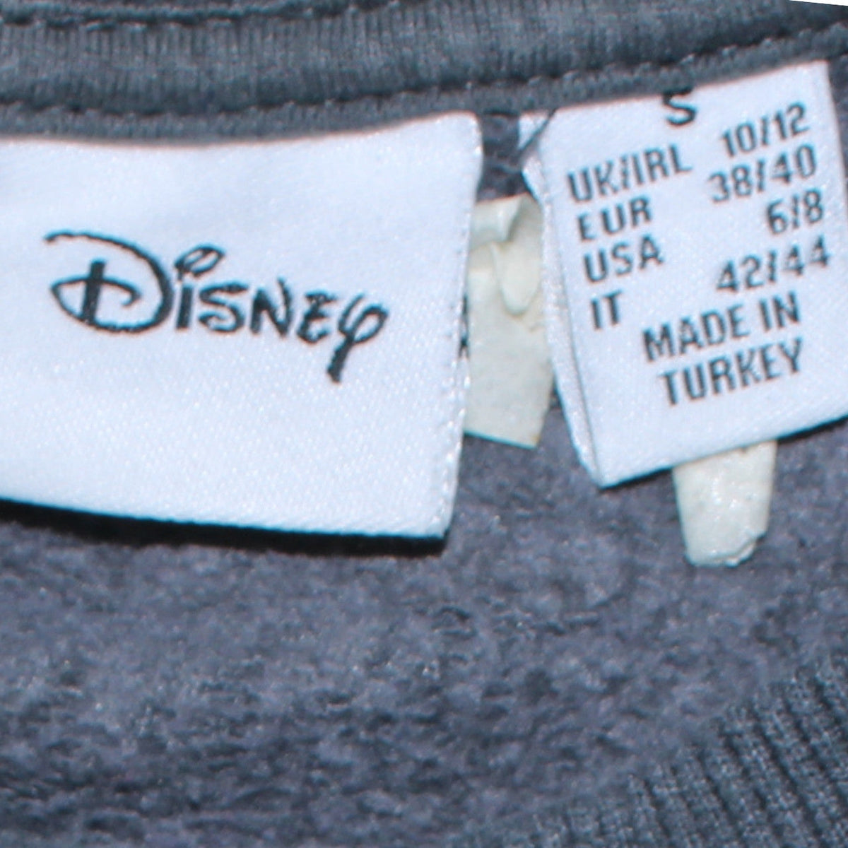 Unisex Adults UK Size S Disney Grey Pullover Sweatshirt