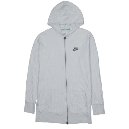Mens UK Size M Nike White Full Zip Hoodie
