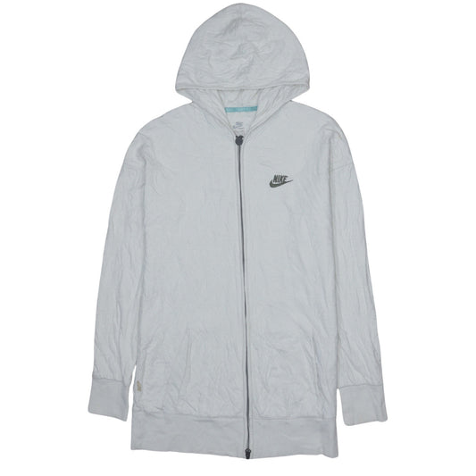 Mens UK Size M Nike White Full Zip Hoodie