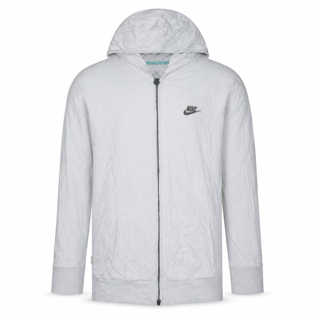 Mens UK Size M Nike White Full Zip Hoodie