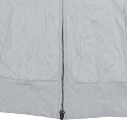 Mens UK Size M Nike White Full Zip Hoodie