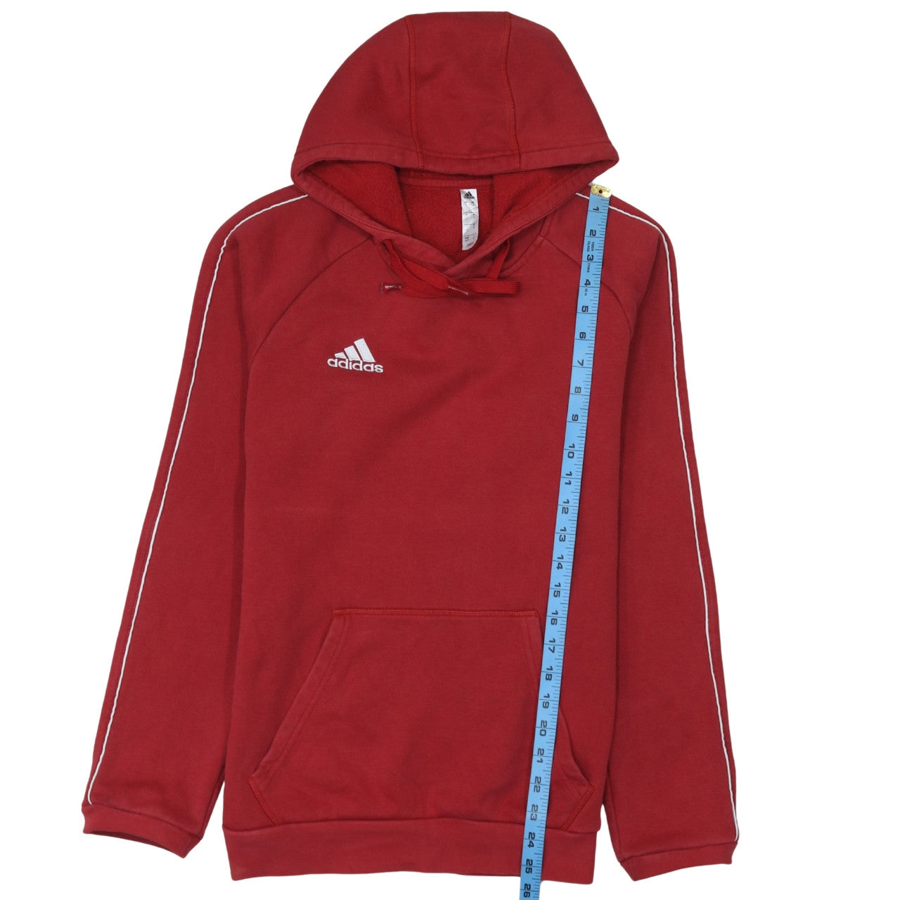 Mens UK Size S adidas Red Pullover Hoodie