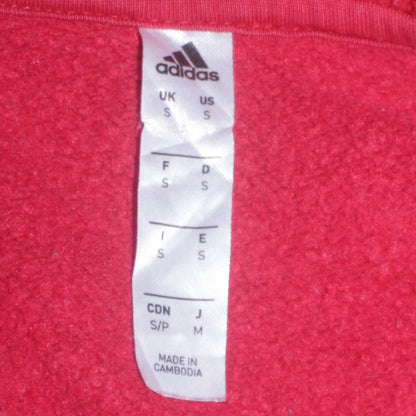 Mens UK Size S adidas Red Pullover Hoodie