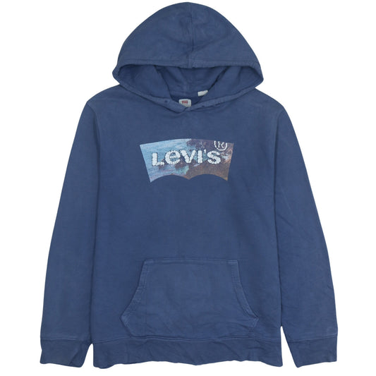Mens UK Size L Levi's Blue Pullover Hoodie