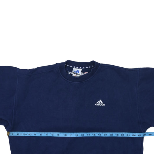 Mens UK Size M adidas Blue Pullover Sweatshirt
