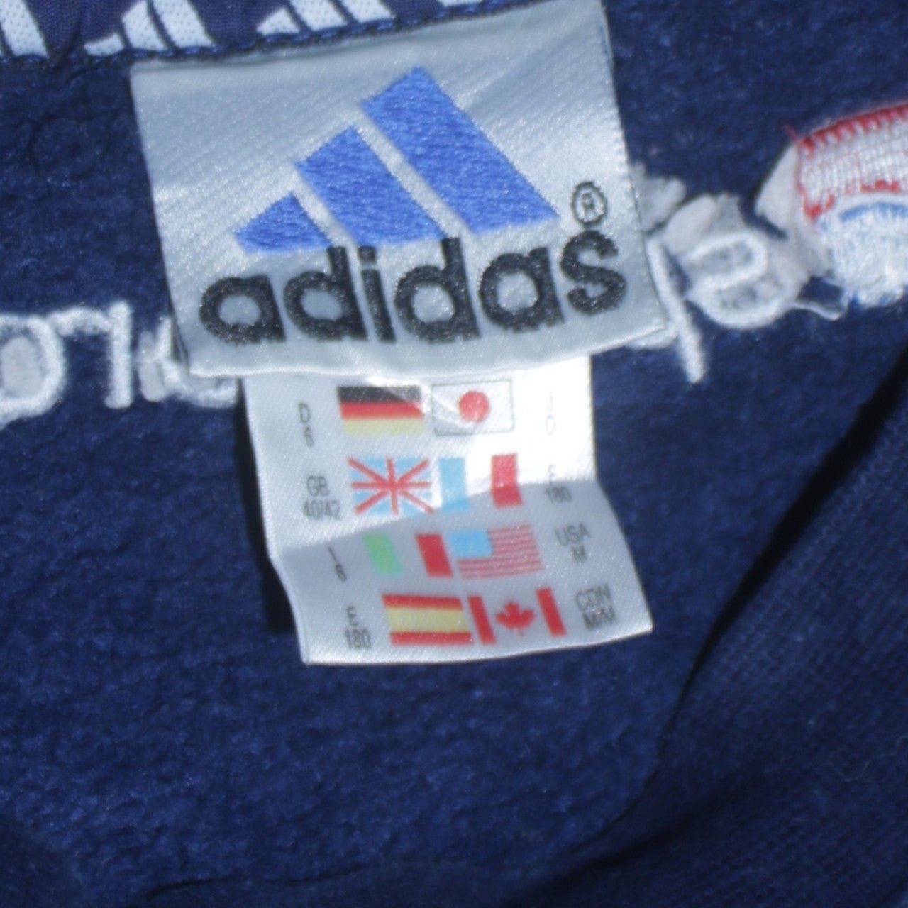 Mens UK Size M adidas Blue Pullover Sweatshirt