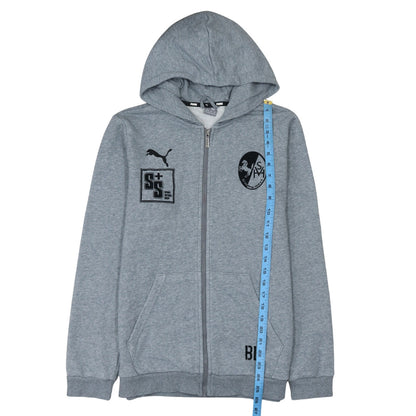 Puma Boys Grey Full Zip Hoodie 15-16 Years Hooded Sweatshirt