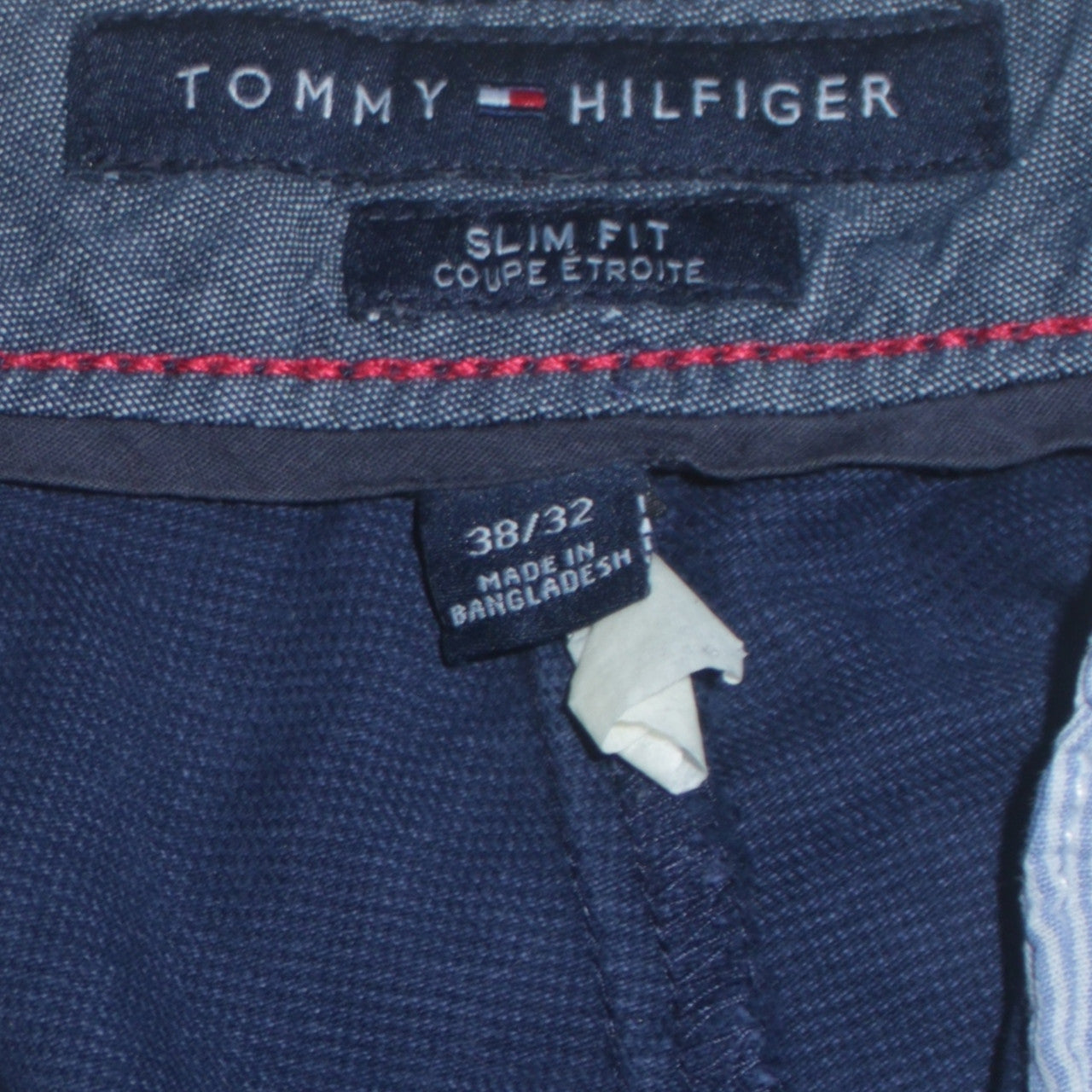 Mens UK Size 38 Tommy Hilfiger Slim Fit Chino Blue Trousers