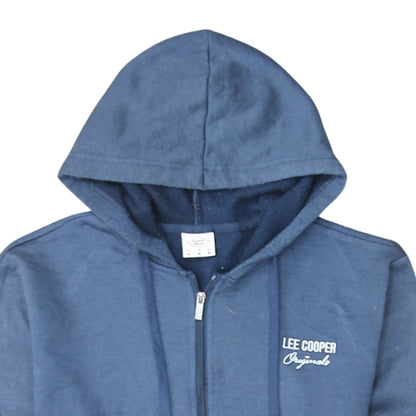 Mens UK Size M Lee Cooper Blue Full Zip Hoodie