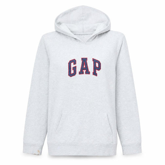 Gap Women Grey Pullover Hoodie Large Cotton Blend Casual Logo