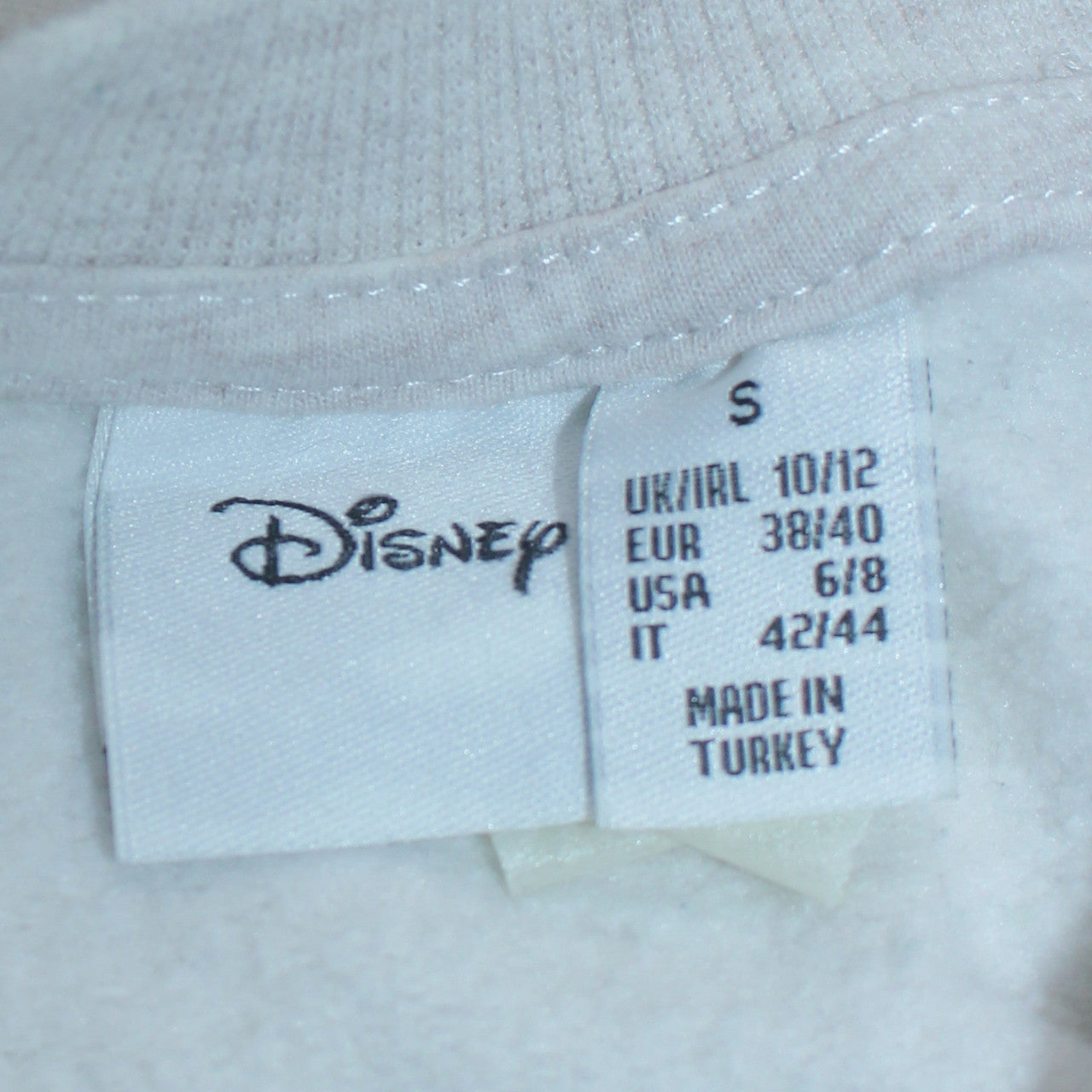Womens UK Size 10/12 Disney White Pullover Sweatshirt
