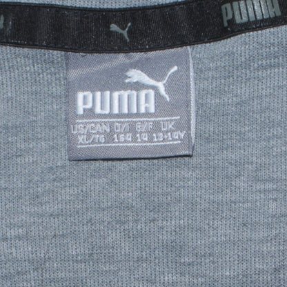 Puma Boys Grey 1/4 Zip Pullover Hoodie 13-14 Years Regular Fit
