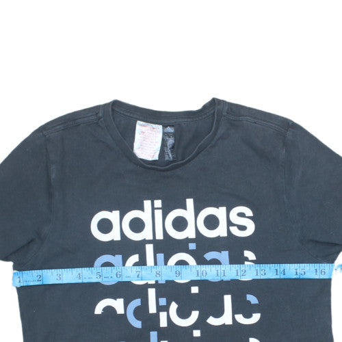 Boys UK Size 11-12 Years adidas Black Basic T-Shirt