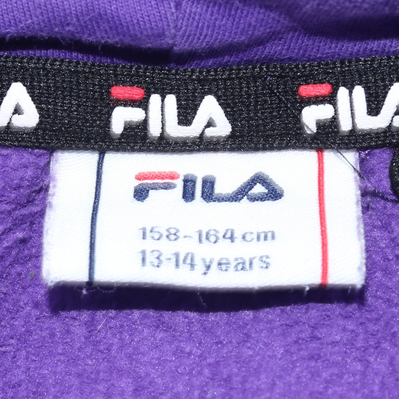 Boys UK Size 13-14 Years FILA Purple Pullover Hoodie