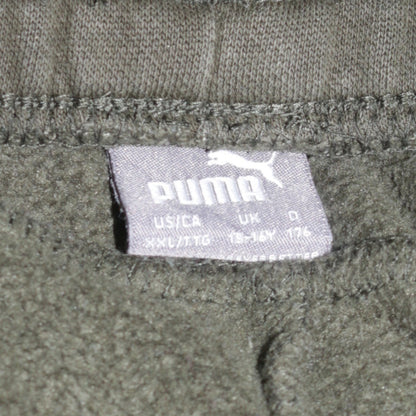Puma Boys Green Jogger Sweatpants 15-16 Years Elastic Waist Pockets