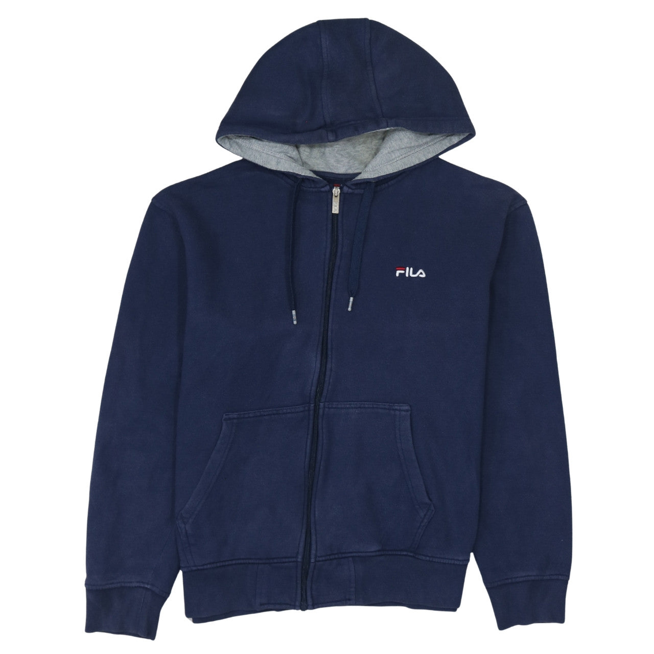 Mens UK Size L FILA Blue Full Zip Hoodie
