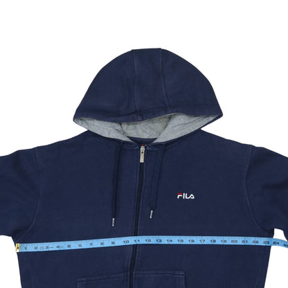 Mens UK Size L FILA Blue Full Zip Hoodie