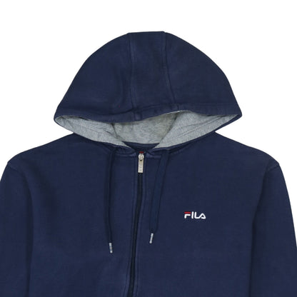 Mens UK Size L FILA Blue Full Zip Hoodie