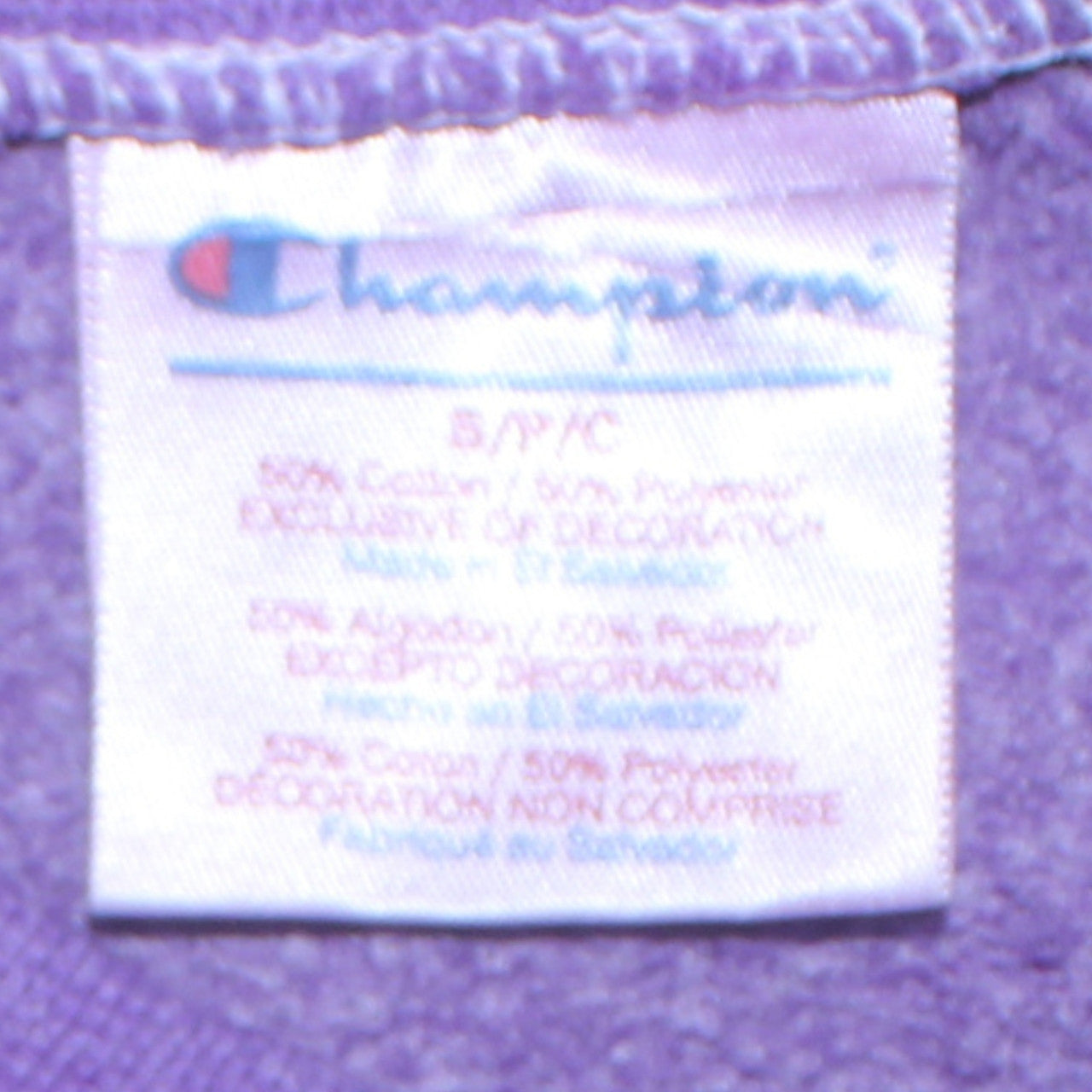 Womens UK Size S Champion Purple Pullover Sweatshirt