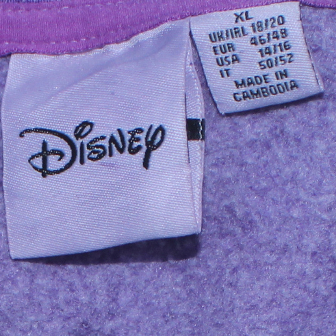 Womens UK Size XL Disney Purple Pullover Sweatshirt