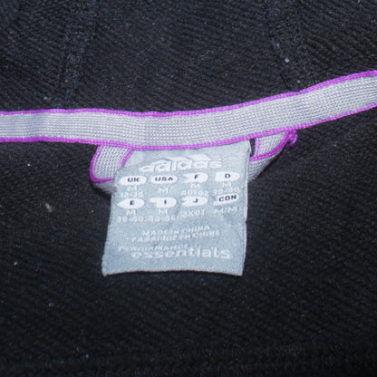Womens UK Size 14 adidas Black Full Zip Hoodie