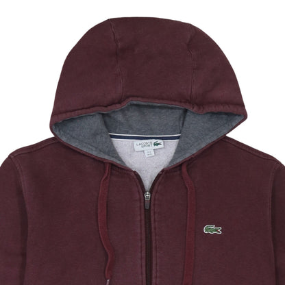 Mens UK Size XL Lacoste Brown Full Zip Hoodie