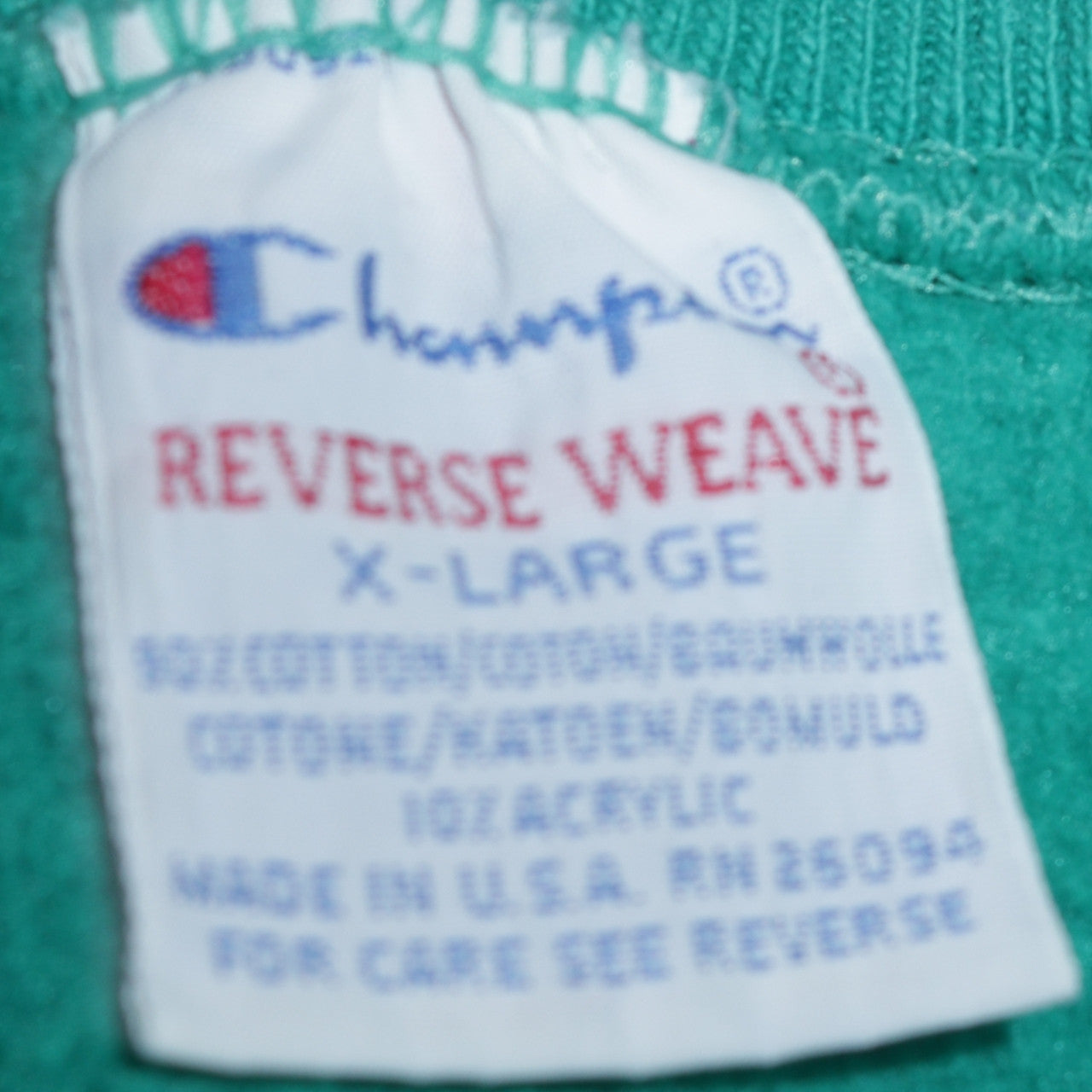 Mens UK Size XL Champion Green Pullover Sweatshirt