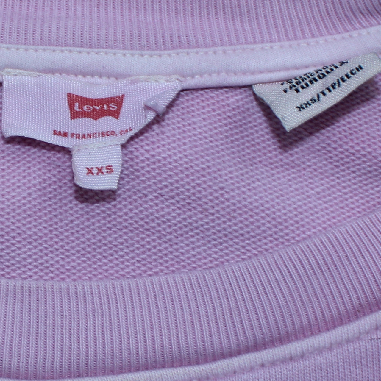 Womens UK Size 2XS Levi's Pink Pullover Sweatshirt